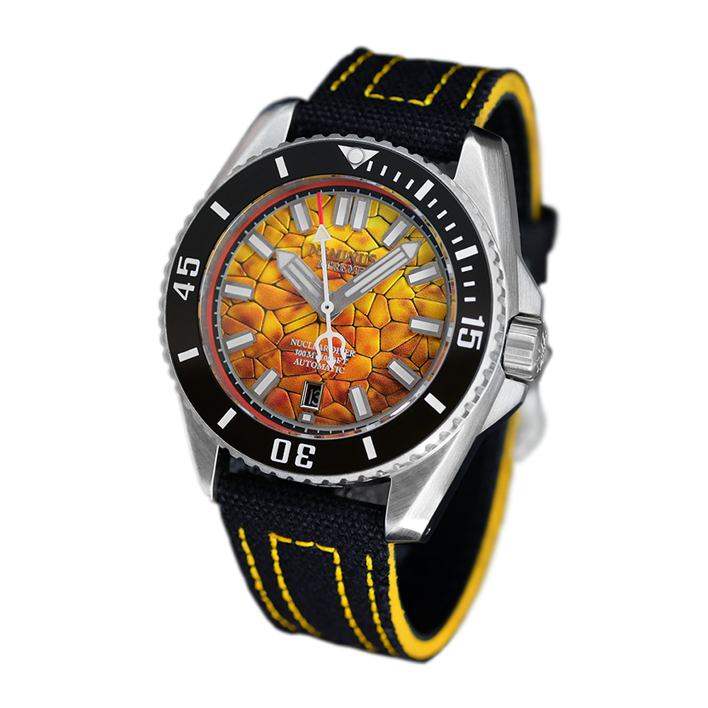Neminus Xtreme Diver 300 Yellow Nuclear Automatic Diver Watch 44mm Neminus Xtreme Diver 300 Yellow Nuclear Automatic Diver Watch 44mm